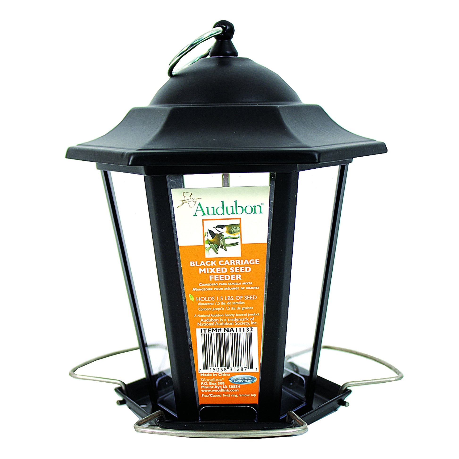 Audubon Black Carriage Mixed Seed Feeder