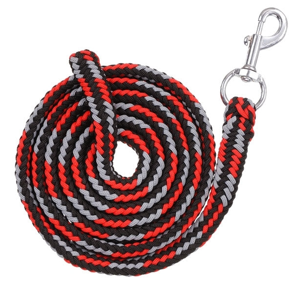 Tough-1 Multi-Color Poly Cord Lead with Pewter Bolt Snap
