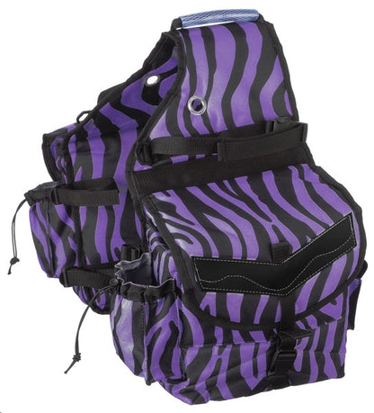 Tough-1 Multi-Pocket Insulated Nylon Saddle Bag in Prints