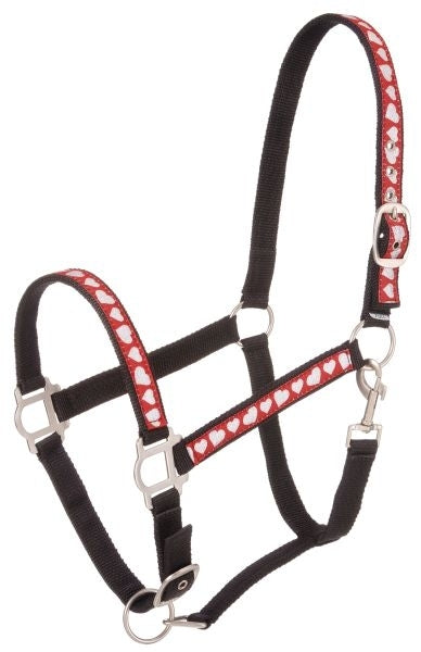 Tough-1 Nylon Halter with Glittery Ribbon Accents & Satin Hardware - 8 Pack