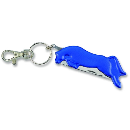 Jumping Horse Keyring, Pocket Knife & Hoof Pick Combo