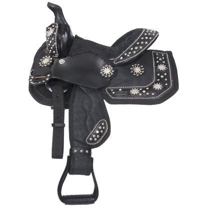 Eclipse By Tough-1 Starlight Spur Rowel Pro Miniature Trail Saddle - 5 Piece