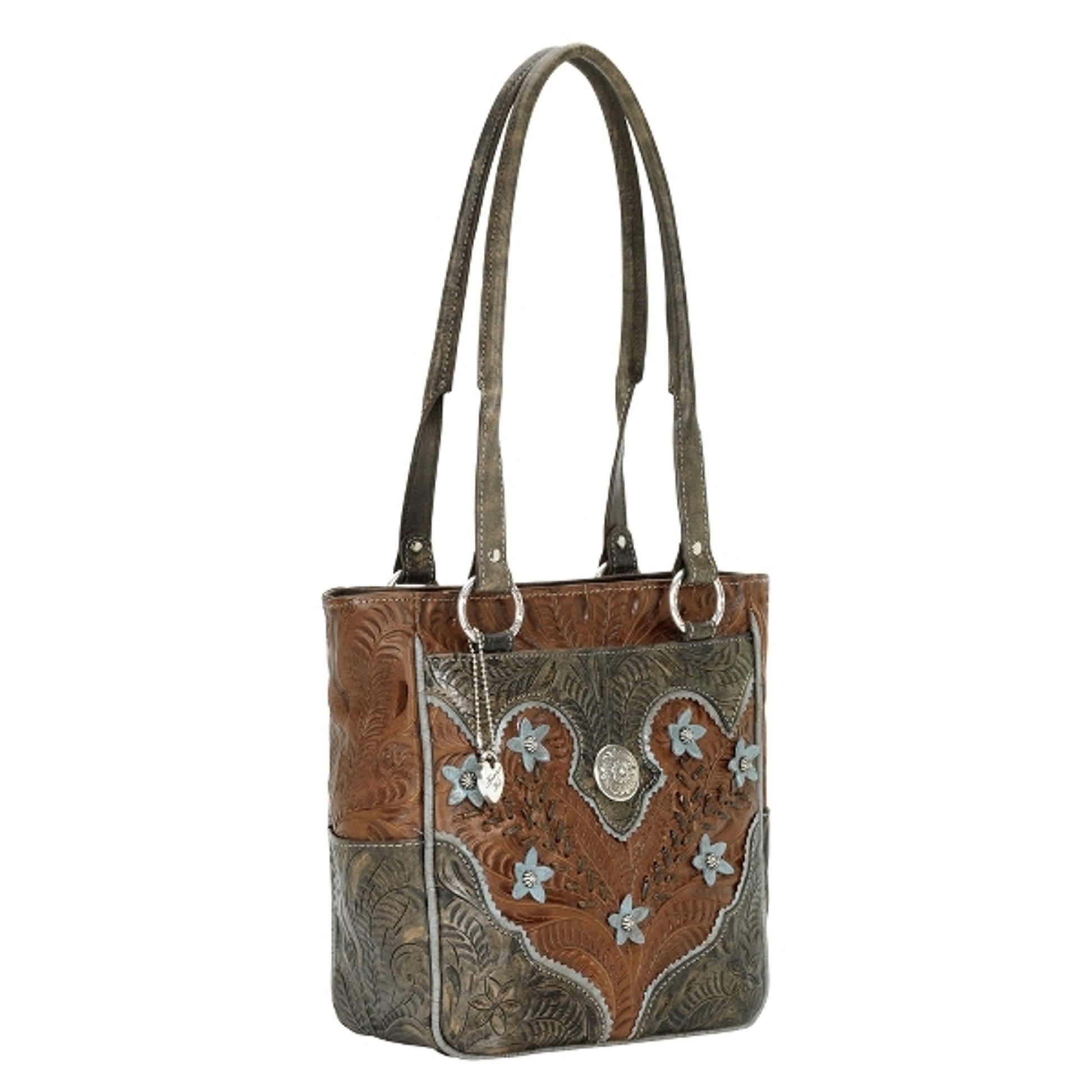 American West Desert Wildflower Zip Top Tote Handbag
