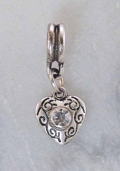 Joppa Heart with Stone Dangle Bead