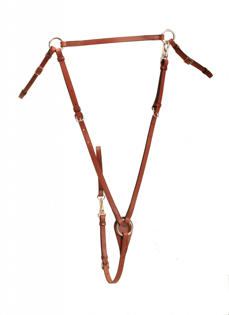 Tory Leather 5/8" Bridle Leather Flat Hunt Breastplate