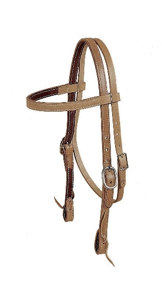 Tory Leather Browband Headstall - Tie Ends