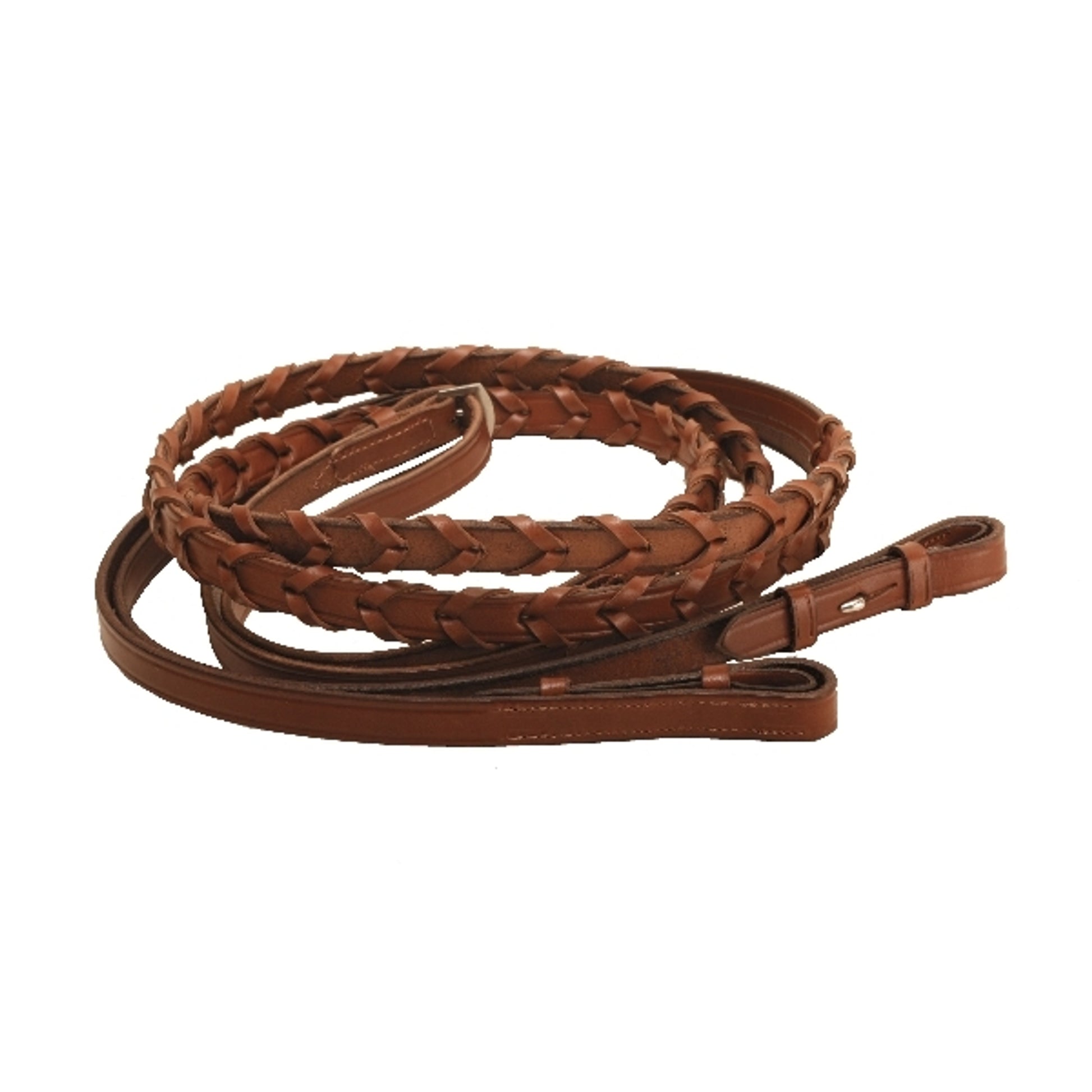 Tory Leather Laced Reins With Hook & Stud Ends