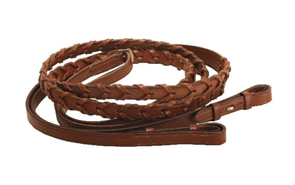 Tory Leather Laced Reins With Hook & Stud Ends