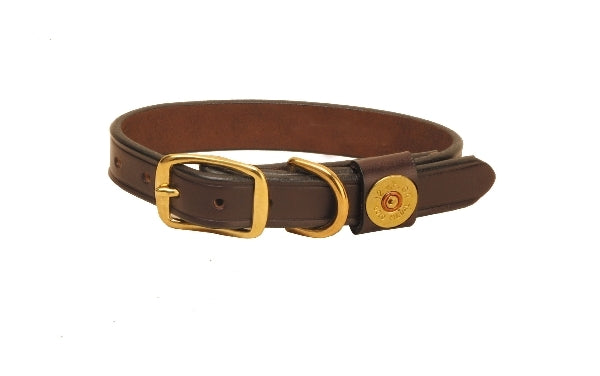 Tory Leather Shot Shell Dog Collar