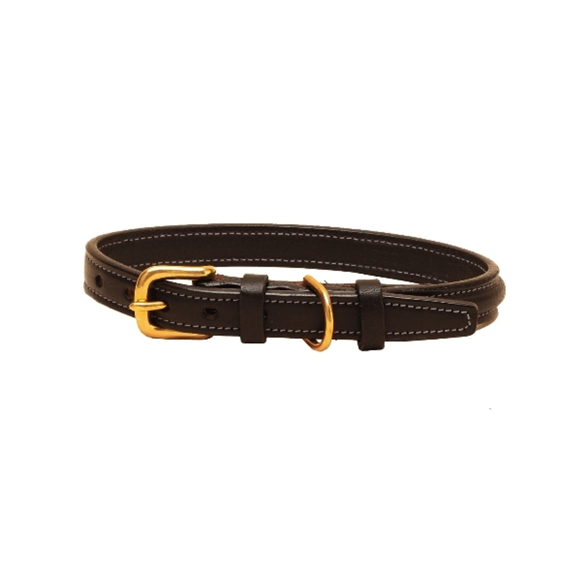 Tory Leather Narrow Square Raised Dog Collar
