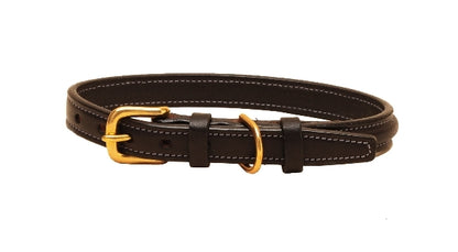 Tory Leather Narrow Square Raised Dog Collar