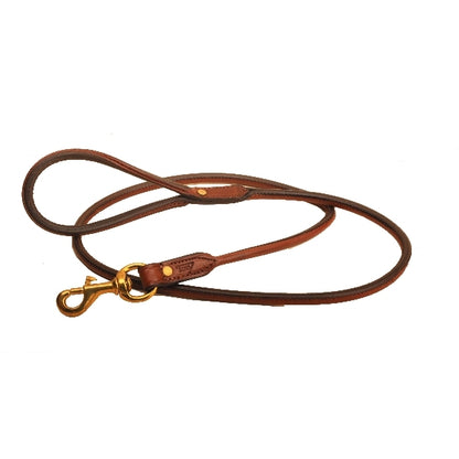 Tory Leather English Bridle Leather Rolled Leash - 4'