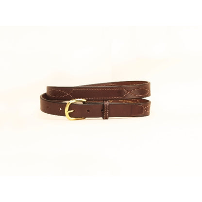 Tory Leather 1" Belt with Stitched Pattern