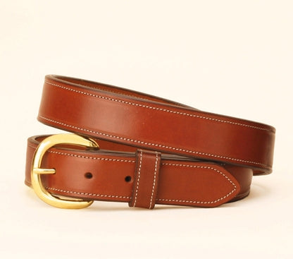 Tory Leather 1-1/4" Double & Stitched Belt