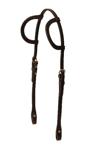 Tory Leather 5/8" Double Ear Headstall - Buckles & Chicago Screws