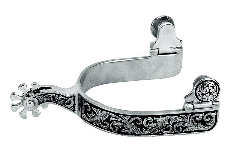 Weaver Leather Men's' Spurs With Engraved Band And Black Background