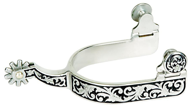 Weaver Leather Ladies' Spurs With Engraving And Black Paint