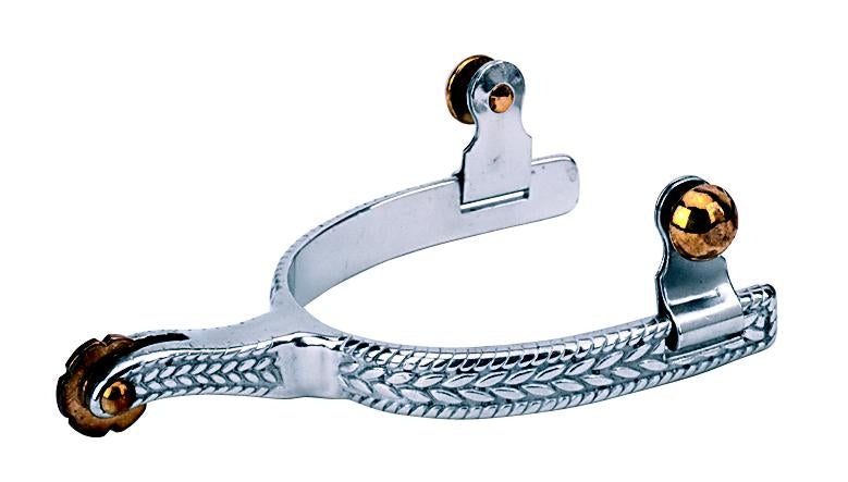 Weaver Leather Men's' Roping Spurs With Engraved Band