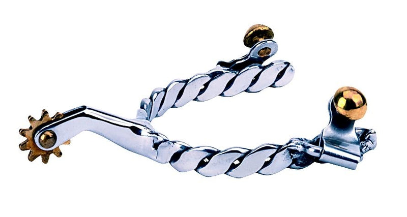 Weaver Leather Men's' Roping Spurs With Twisted Band