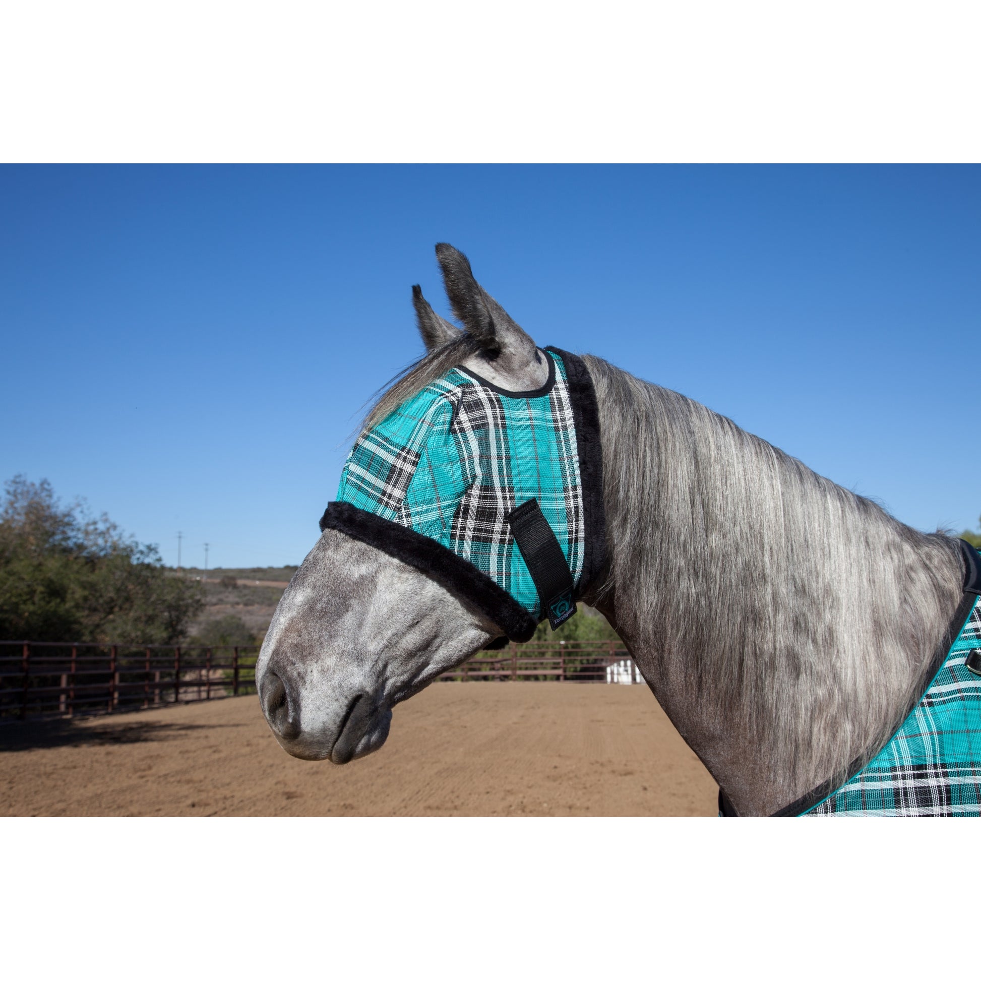Kensington UV Fly Mask with Fleece Trim - Open Top
