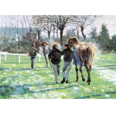 Horses Away (Horse Racing) Blank Greeting Cards - 6 Pack