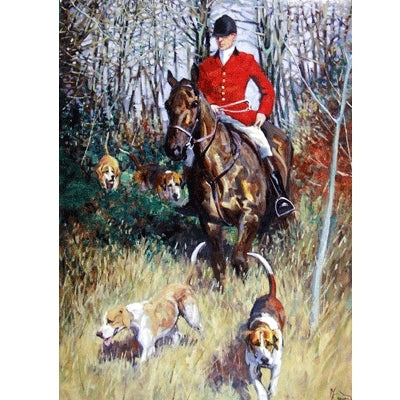 The Huntsman (Fox Hunting) Blank Greeting Cards - 6 Pack