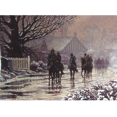 The Thaw Begins (Horse Racing) Blank Greeting Cards - 6 Pack