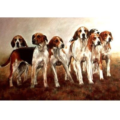 The Magnificent Seven (Foxhounds) Blank Greeting Cards - 6 Pack