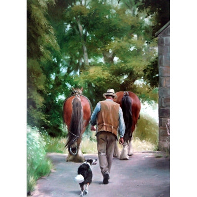 Horses - Homecoming (Draft Horses) Blank Greeting Cards - 6 Pack