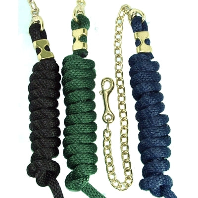 Braided Poly Lead with Brass Plated Chain