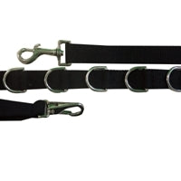 Nylon Side Rein with Elastic and Dees