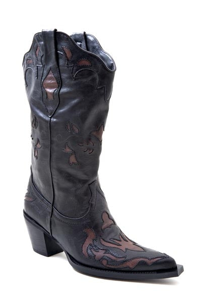 Roper Women's Narrow Toe Faux Leather Fashion Cowgirl Boots