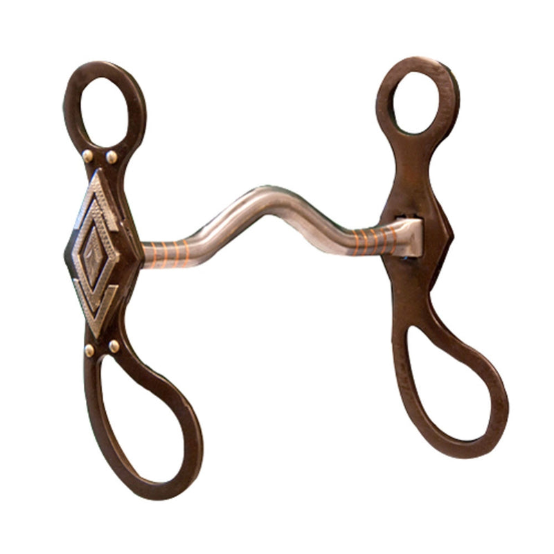 Engraved Medium Port Show Bit With Copper Inlay