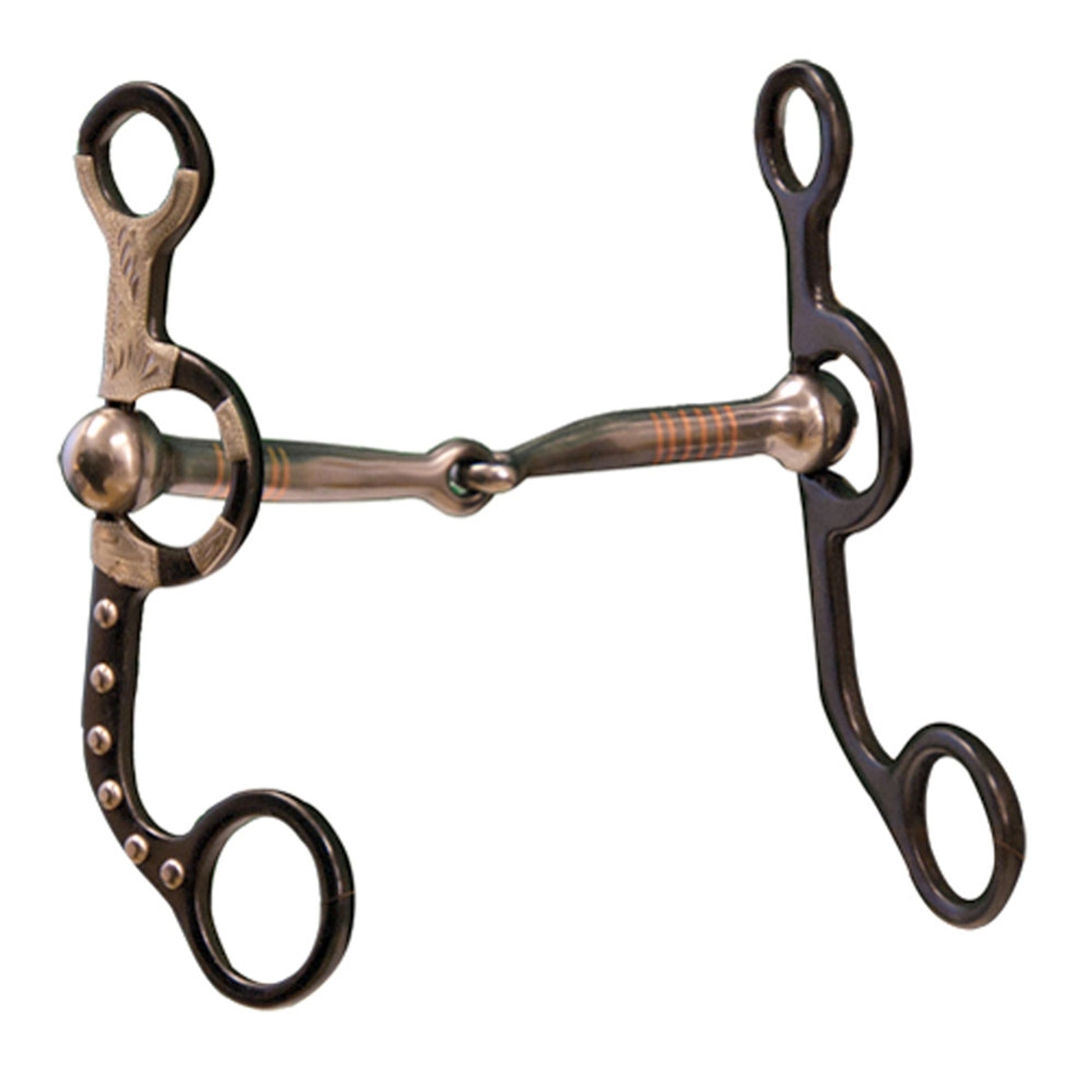 German Silver Argentine Show Snaffle With Copper Inlay