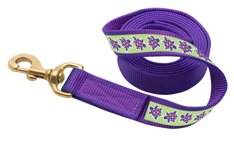 Perri's Ribbon Lead with Snap - Turquoise Owl