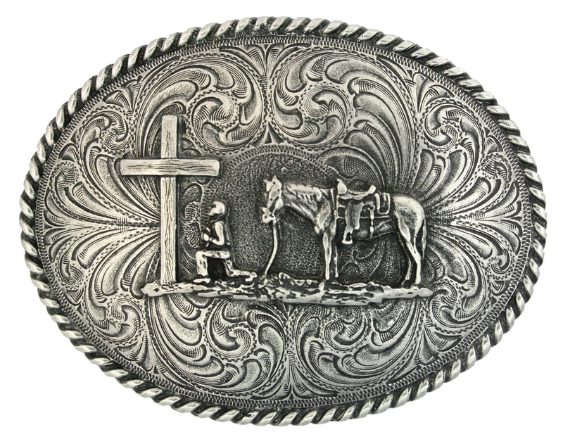 Montana Silversmiths Christian Cowboy Attitude Belt Buckle