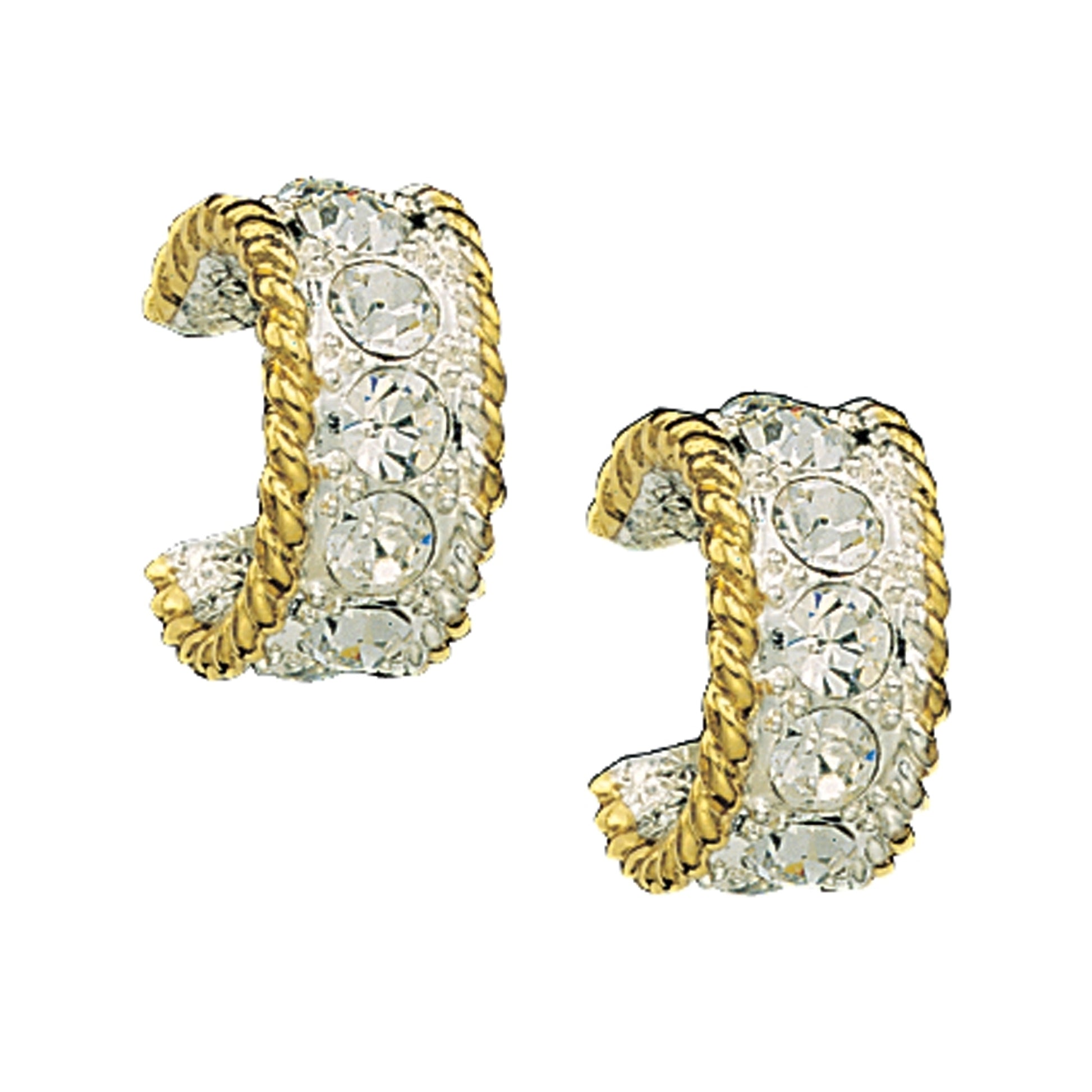 Montana Silversmiths Crystal Shine In Gold Small Hoop Earrings