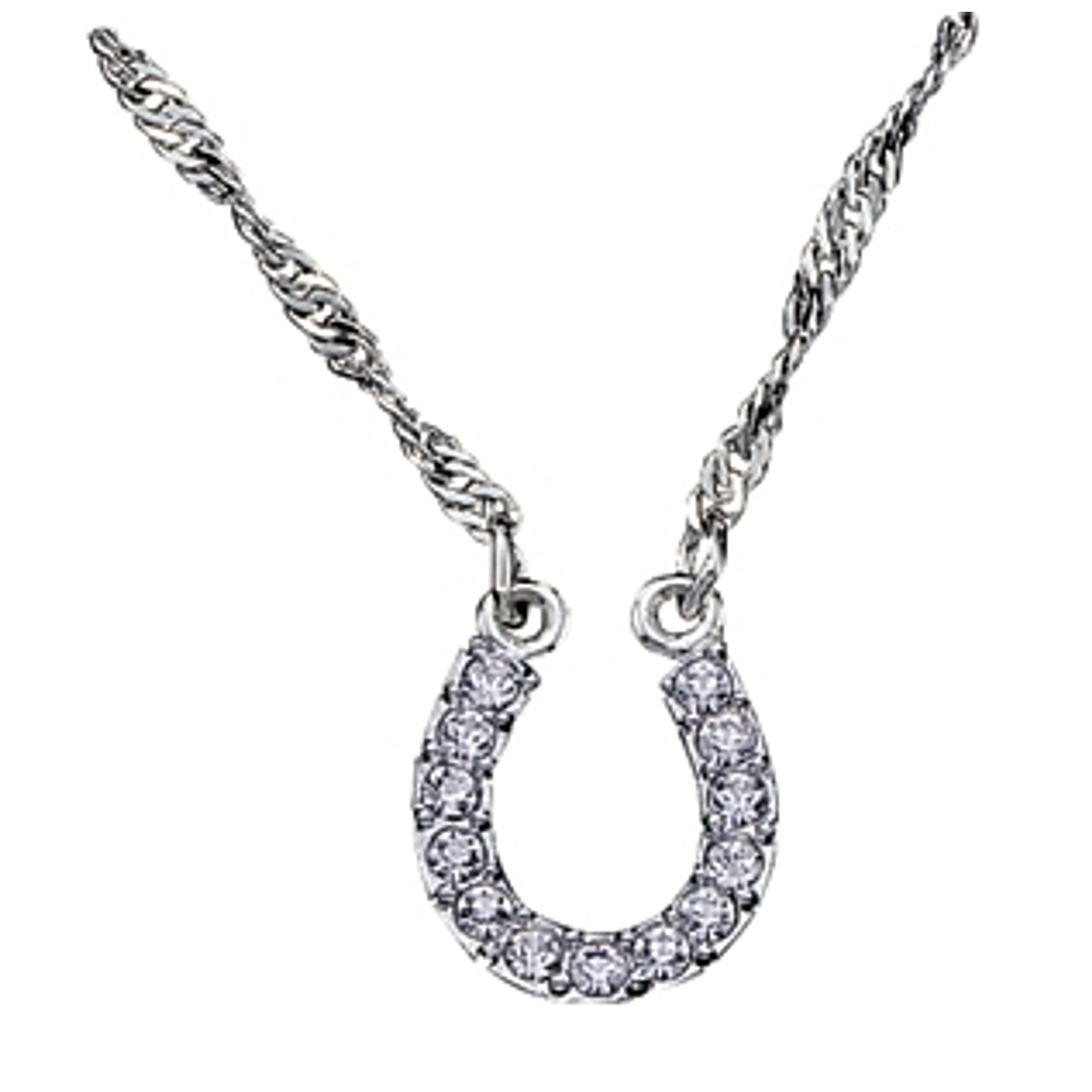 Montana Silversmiths Crystal Clear Lucky Horseshoe Necklace