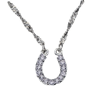 Montana Silversmiths Crystal Clear Lucky Horseshoe Necklace