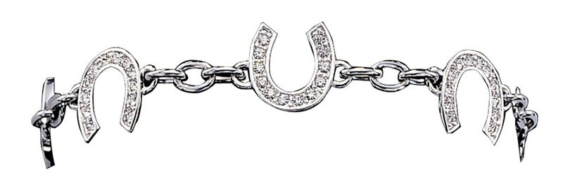 Montana Silversmiths Crystal Clear Lucky Horseshoe Link Bracelet