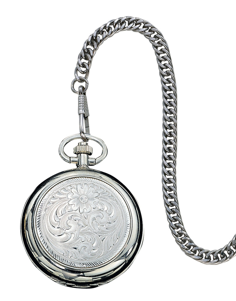 Montana Silversmiths Engraved Silver Watch
