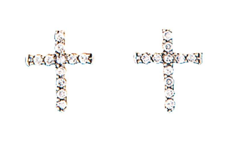 Montana Silversmiths Quiet Faith, Tiny Crystal Heart Earrings