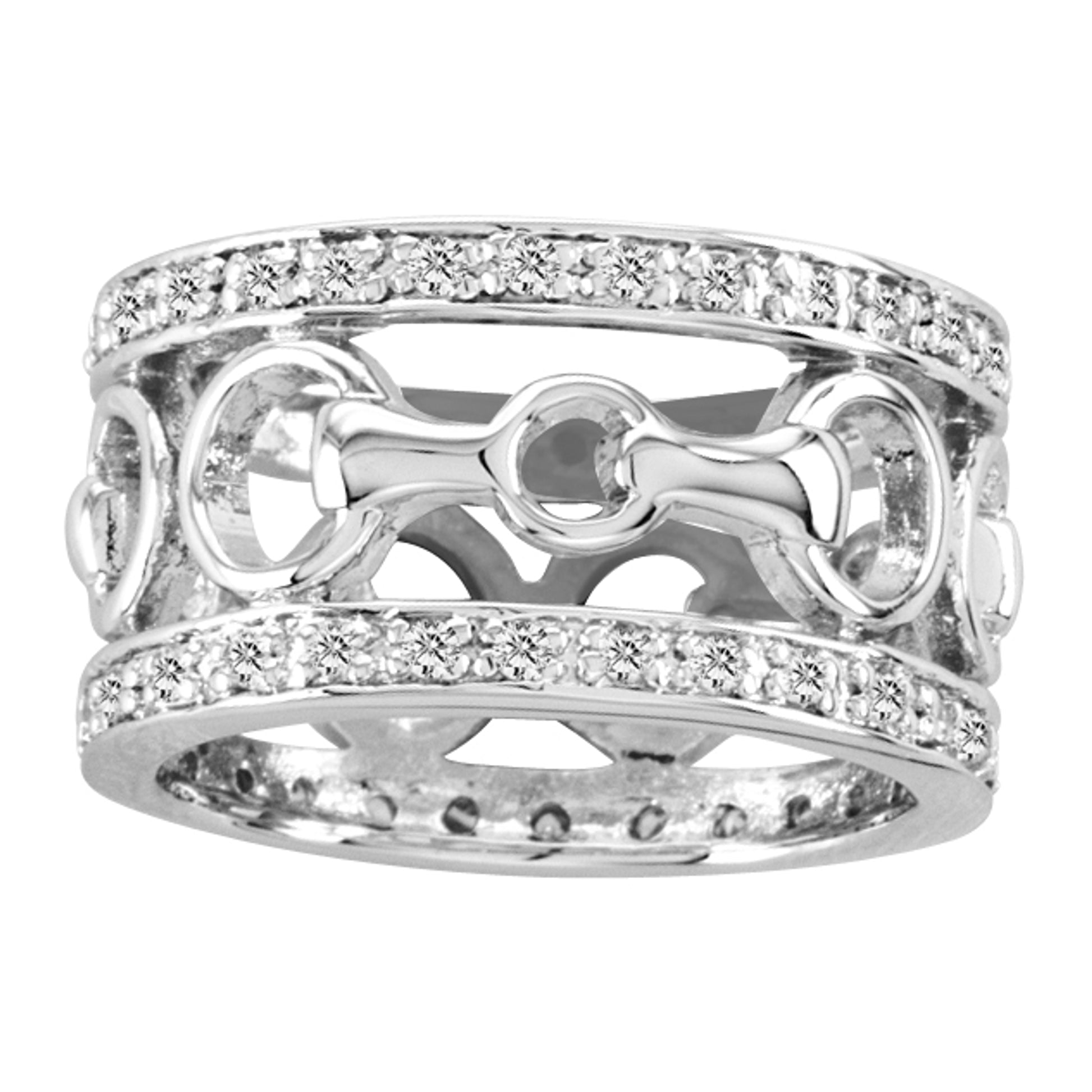 Kelly Herd 14K Gold Diamond Bit Ring