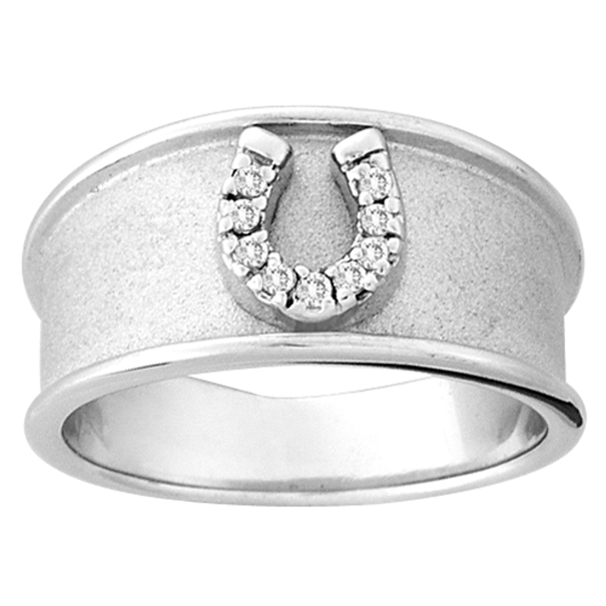 Kelly Herd .925 Sterling Silver Wide Horseshoe Ring
