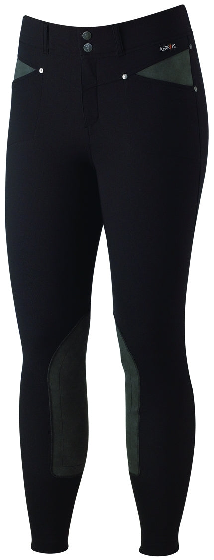 Kerrits Ladies Cross-Over Kneepatch Breeches