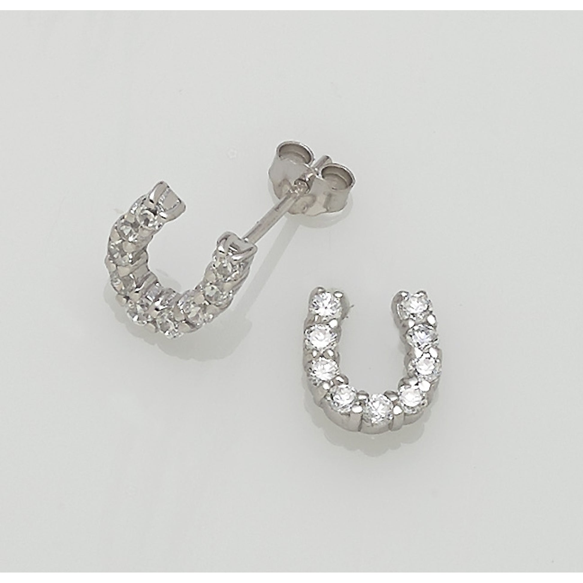 Sterling Silver Horseshoe Earrings