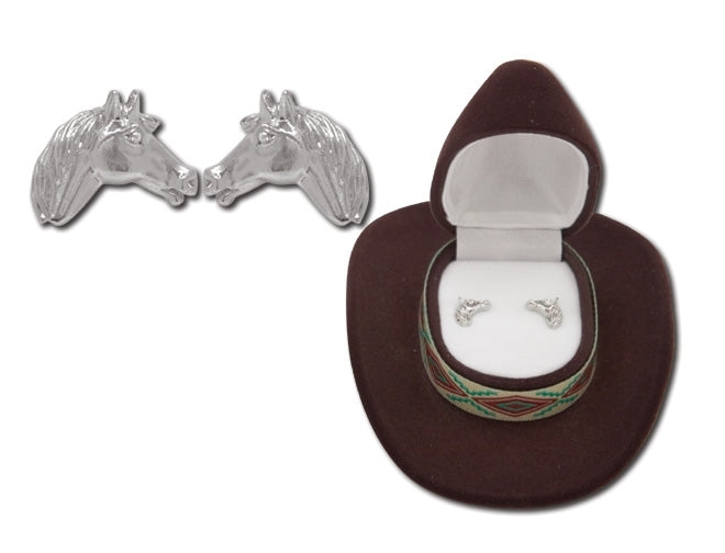 Shiny Horse Head Earrings
