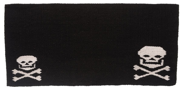 Tough-1 Wool Saddle Blanket with Skulls
