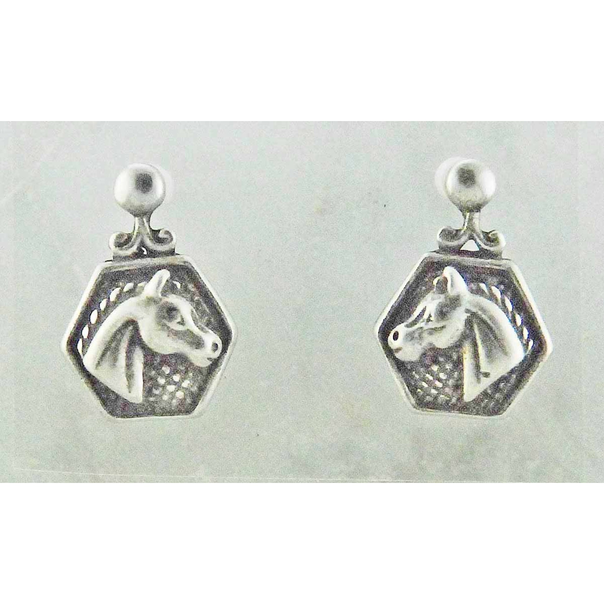 Finishing Touch Horse Head in Hex Earrings