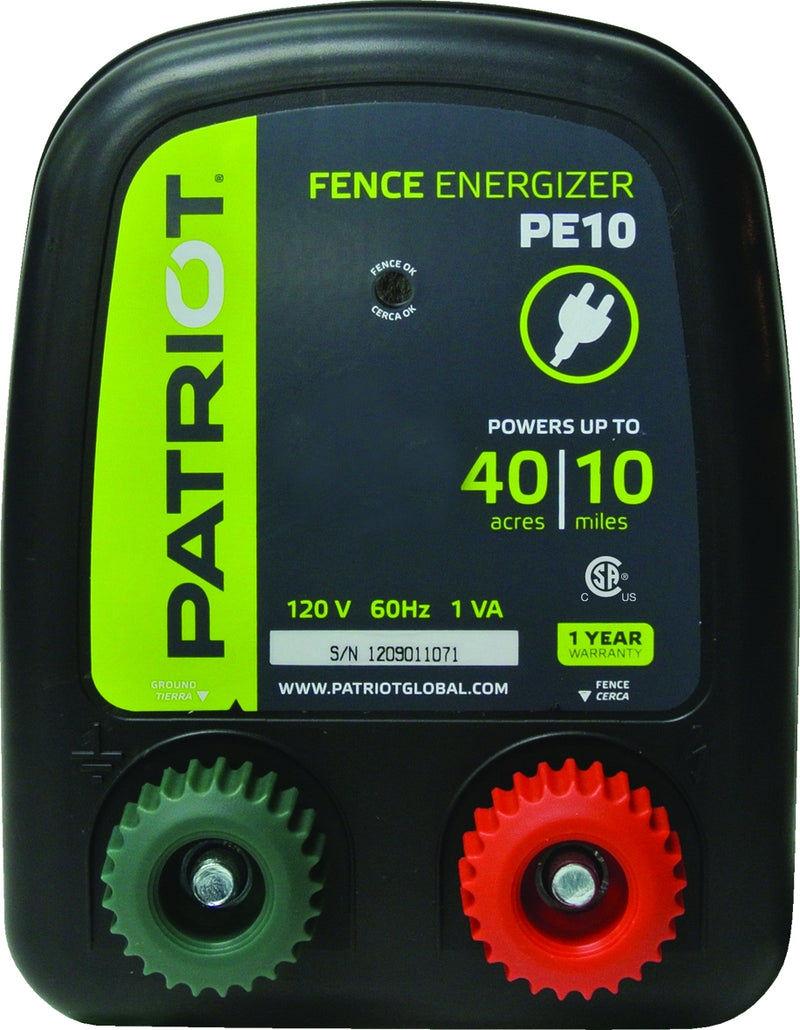 PATRIOT PE10 AC Fence Charger - 110V